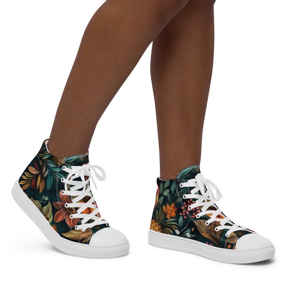 Dark Floral High Tops