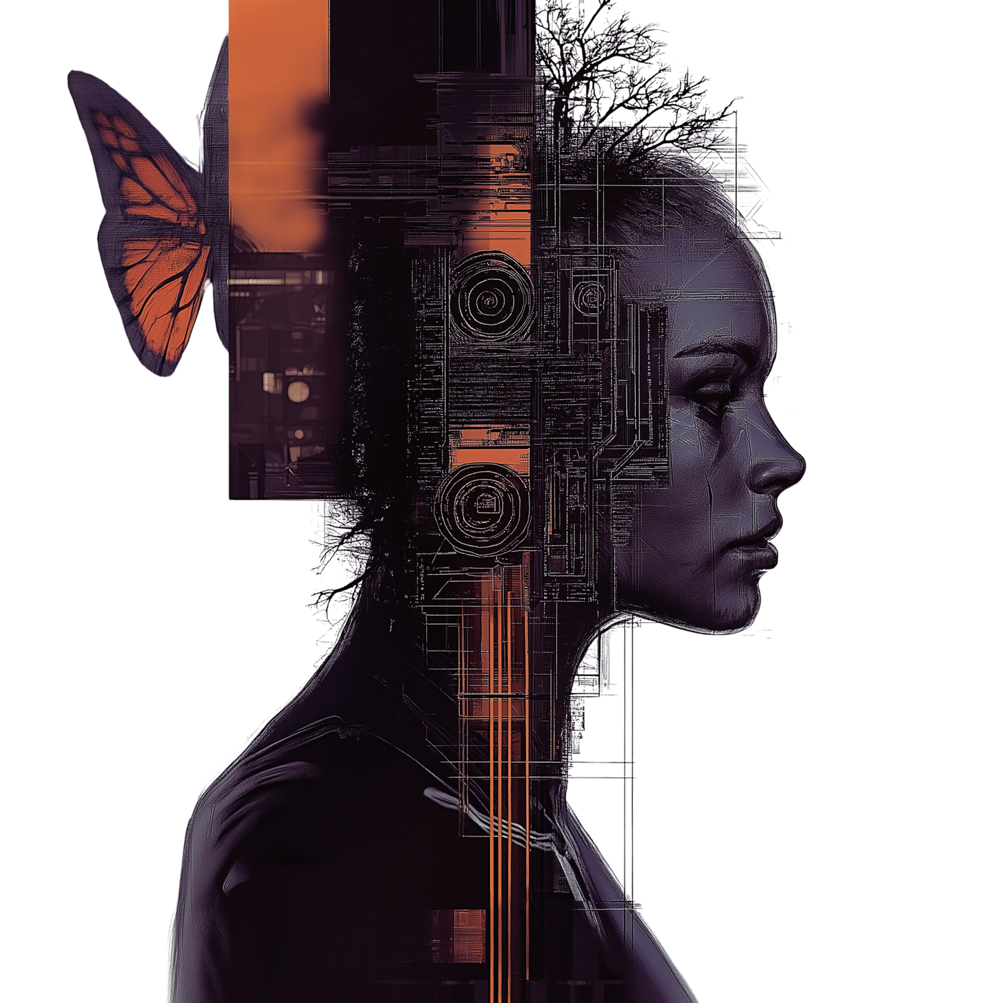 Cyber Butterfly Face