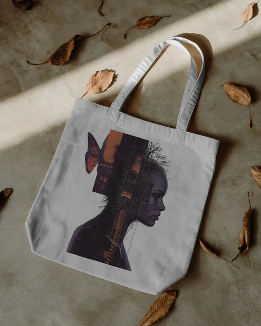 Butterfly Cyber Face Tote